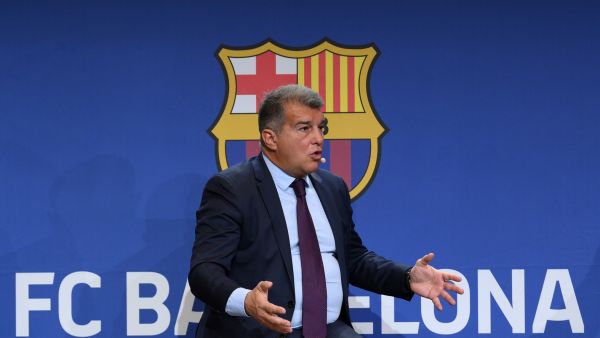 Barcelona's Spanish President Joan Laporta. (Photo by LLUIS GENE / AFP) Barcelona's Spanish President Joan Laporta. (Photo by LLUIS GENE / AFP)