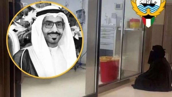 أم تفترش الأرض أمام العناية المركزة لتراقب ابنها المريض قبل إعلان وفاته
