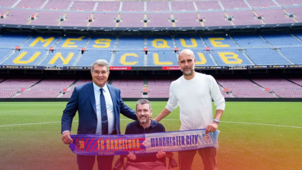 مباراة برشلونة ومانشستر سيتي الودية (المصدر: موقع برشلونة الرسمي)