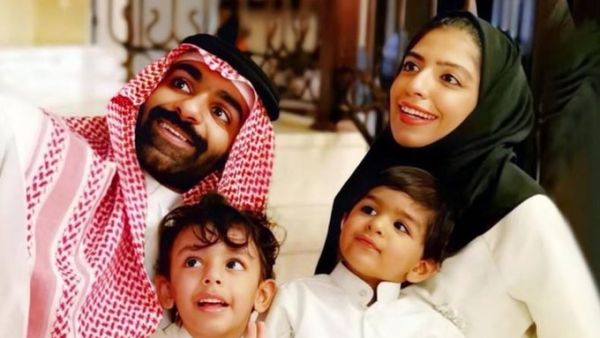 Salma Al Shehab with her family 