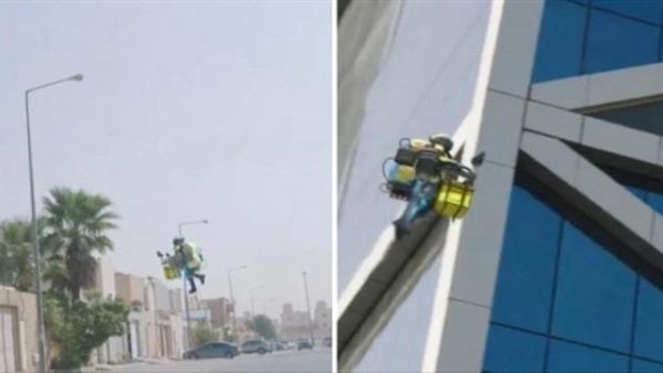 الرجل الطائر في سماء السعودية 