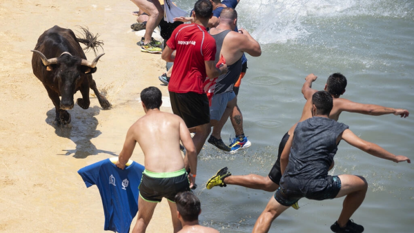 Running from the bull in Spain