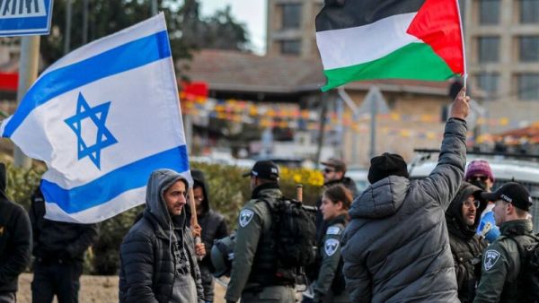 Two flags in Jerusalem 