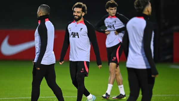 جانب من تدريبات ليفربول (المصدر: أ ف ب)