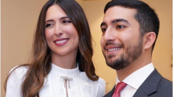 طارق ناصر جودة وخطيبته زين