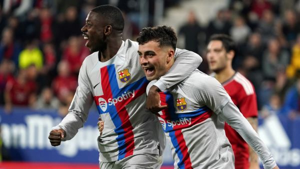 برشلونة يتفوق على أوساسونا (المصدر: أ ف ب)
