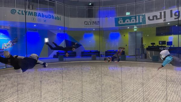CLYMB Abu Dhabi celebrates three years of ultimate indoor adventures with an exceptional flight show by Red Bull athletes
