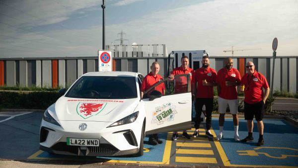 Football fans on epic ‘Electric Car to Qatar’ trip, supported by MG