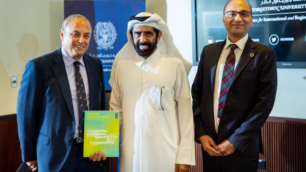 خلال الحدث جامعة جورجتاون بمؤسسة قطر تستضيف فعالية صدور تقرير برنامج الأمم المتحدة الإنمائي على مستوى الدولة