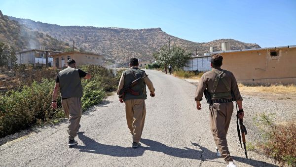 مسلحون أكراد في إقليم كردستان شمالي العراق (ا ف ب)