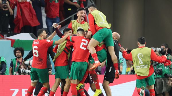 المغرب إلى ربع نهائي كأس العالم 2022 (المصدر: أ ف ب)