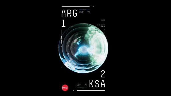 Argentina_Saudi-Arabia. Coca-Cola teams up with Crypto.com and digital artist GMUNK to release NFTs celebrating FIFA World Cup Qatar 2022™