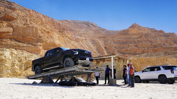 Silverado ZR2 on see-saw. Al Ghandi Auto and Xquarry Have Renewed Their Partnership to the Delight of Uae Adventurers