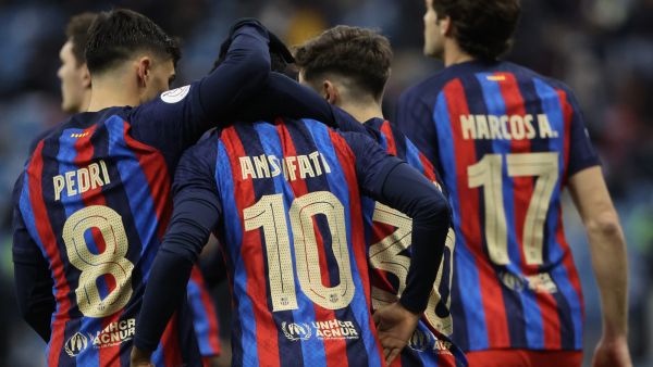 برشلونة يتأهل لنهائي السوبر الإسباني (المصدر: أ ف ب)