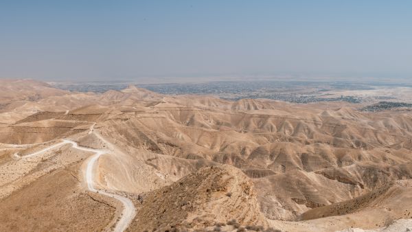 View of the Jordan Valley, Dead Sea and Jericho 