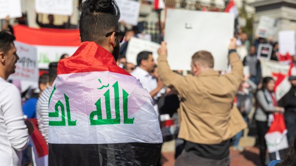Iraqis protesting