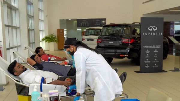 During the event INFINITI of Arabian Automobiles Partners with Dubai Health Authority for Annual Blood Donation Drive