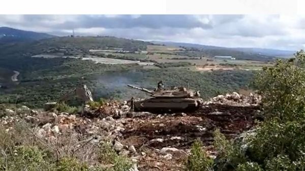 تفجير دبابة اسرائيلية على الحدود مع لبنان