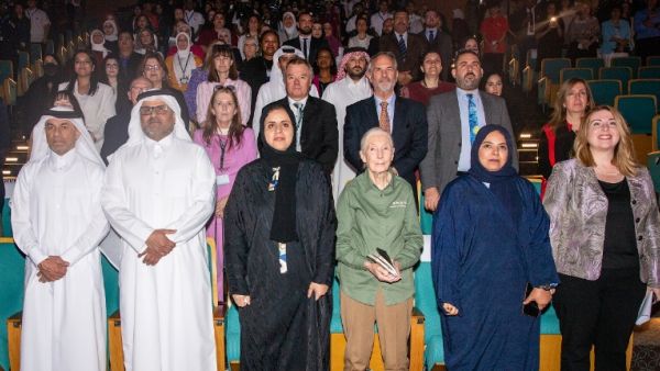 During the event Jane goodall inspires youth at QF school’s sustainability conference