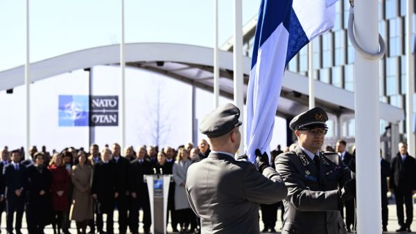 Finland joins NATO, doubling alliance border with Russia