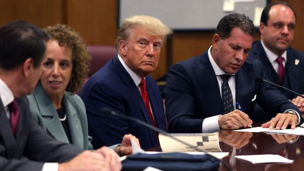 Ex-President Trump enters not-guilty plea at historic trial