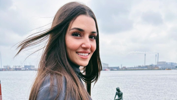 Hande Erçel attends Nishane dinner in Milan