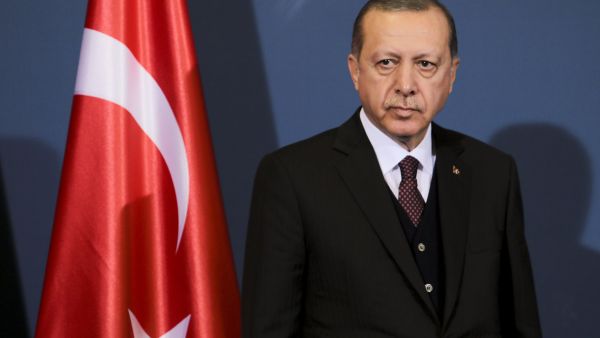 BELGRADE, SERBIA - Oct. 12, 2017: Turkish President Recep Tayyip Erdogan during his official visit to Serbia