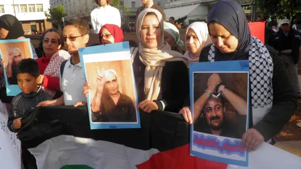 مظاهرة مغربية تضامنا مع الاسرى الفلسطينيين 