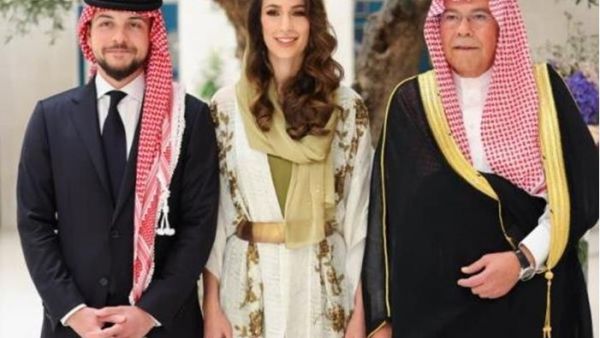  خالد آل سيف وابنته الأميرة رجوة وولي العهد الأردني