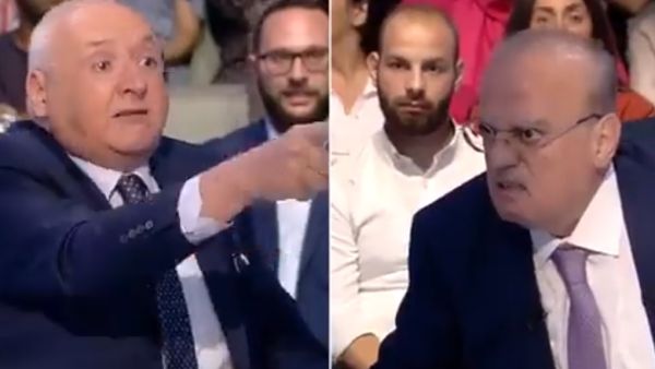 تطاير اللكمات والركلات خلال مشاجرة على الهواء بين صحفي ووزير سابق بلبنان (فيديوهات)