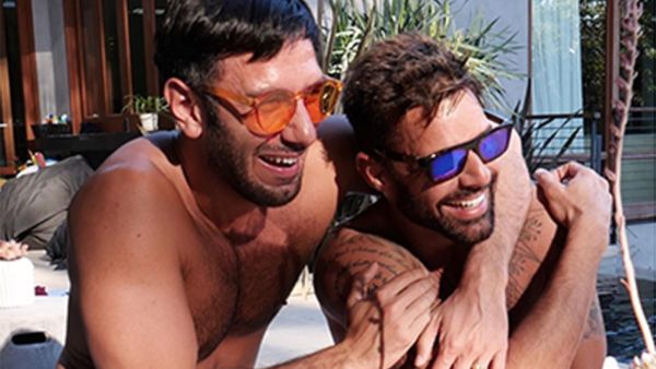 Almost naked! Raunchy pictures of Ricky Martin and ex Syrian boyfriend Jwan Yosef