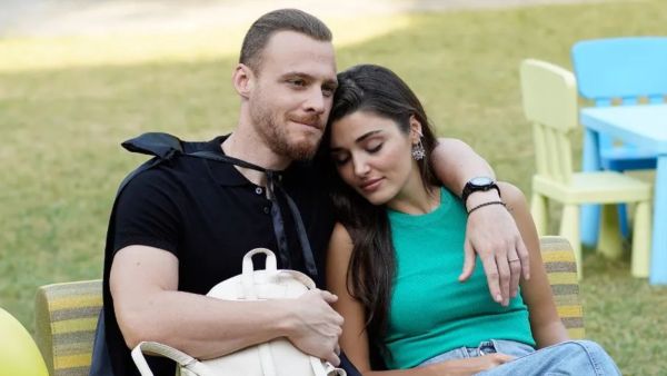 In picture: Hande Erçel is holding a mysterious man's hand in Paris.. Is it Kerem Bürsin?