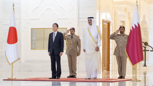 Emir of Qatar and Pm of Japan 