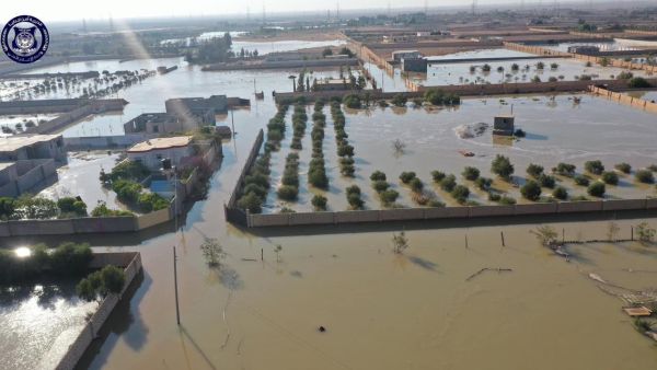 مدينة أجدابيا تغرق بمياه النهر الصناعي مدينة أجدابيا تغرق بمياه النهر الصناعي