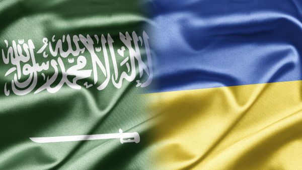 Saudi and Ukrainian flag