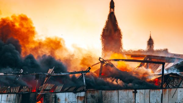 Church burning in Pakistan