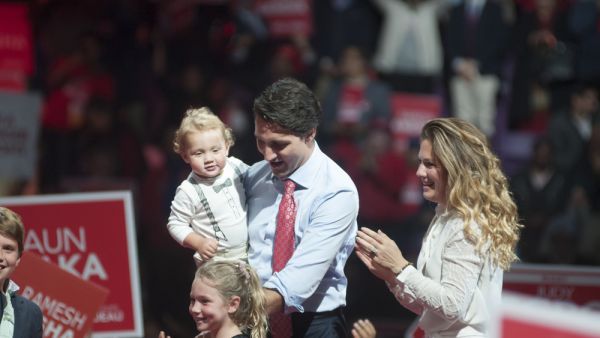 Justin Trudeau and his wife
