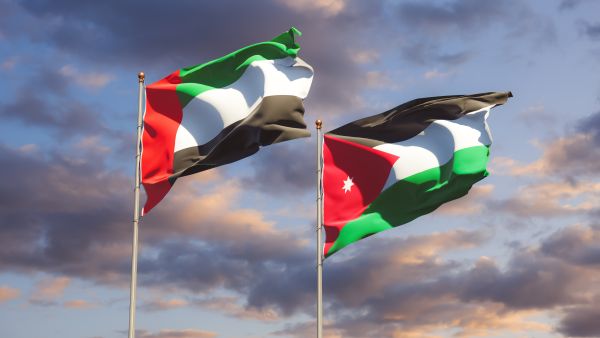 UAE and Jordan Flags