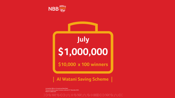NBB Al Watani Savings July Winners. NBB Announces 100 Winners for July’s Al Watani Savings Scheme Draw