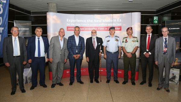 RJ & Embraer organize demo flight above Amman; showcase Embraer’s E2 family specs