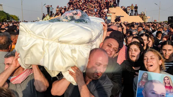 تمت مراسم تشييع ضحايا هذا الحادث المروع في نينوى بشكل مهيب