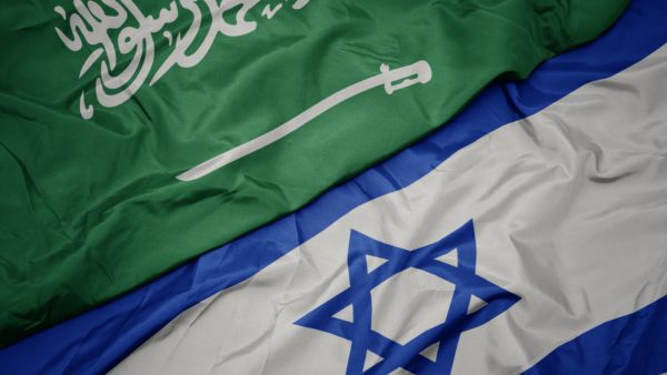 Israeli and Saudi flags