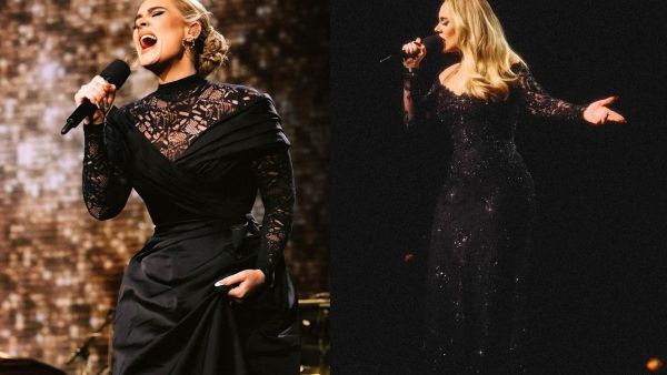 أديل وفية للون الأسود بفساتين راقية والمصممون العرب يرسمون أناقتها بتصاميم ملهمة