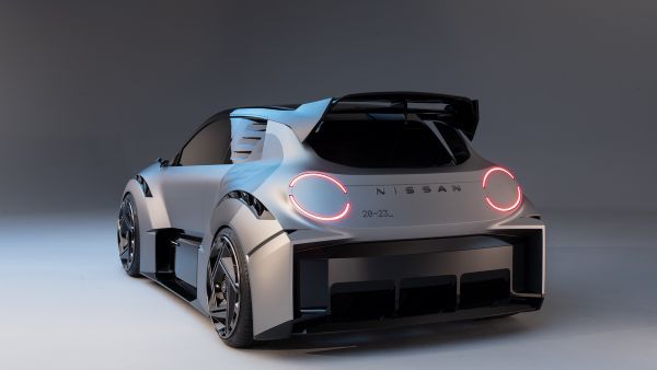 Sporty urban electric concept car revealed outdoors on barge directly opposite NDE, reflecting its location in the heart of London Nissan celebrates 20th anniversary of London design studio with unveil of Concept 20-23 show car