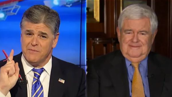 Hannity and Gingrich criticized for their responses to Maine shooting. (Twitter)