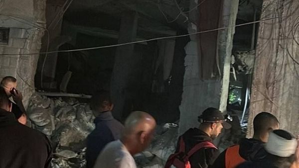 قصف مسجد الأنصار في مخيم جنين