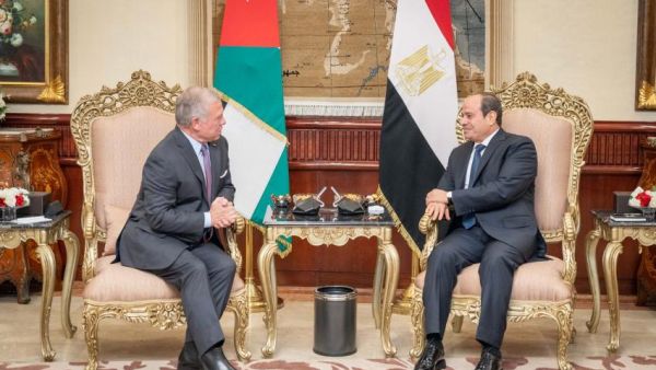 الرئيس المصري عبدالفتاح السيسي والعاهل الأردني الملك عبد الله الثاني