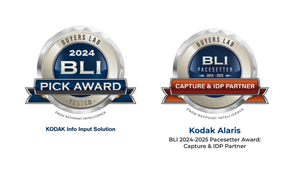 Award Badges Kodak Alaris Wins Multiple Awards from Keypoint Intelligence for its Intelligent Document Processing Solutions