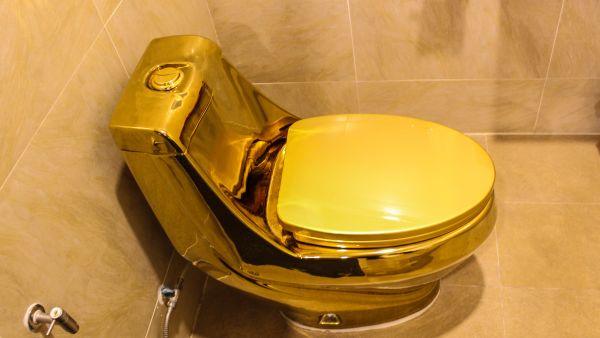 golden toilet