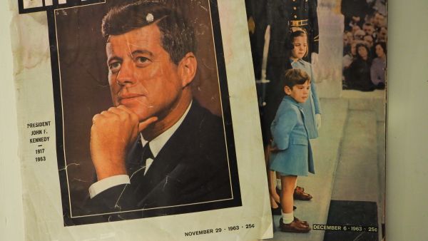 Life Magazine covers showing John F. Kennedy, Jacqueline Kennedy, Caroline Kennedy and John Kennedy Jr. after JFK's assassination. (Teresa Otto)